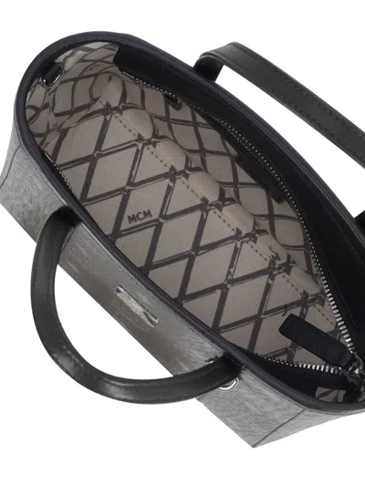 Mcm Structured Shoulder Bag With Textured Finish