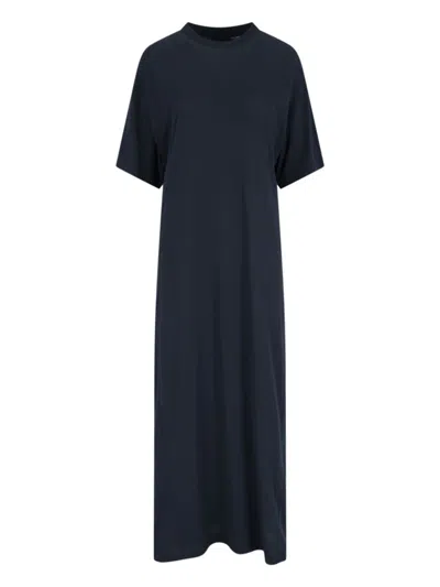 Balenciaga Cocoon Cotton Jersey Maxi Dress In Black