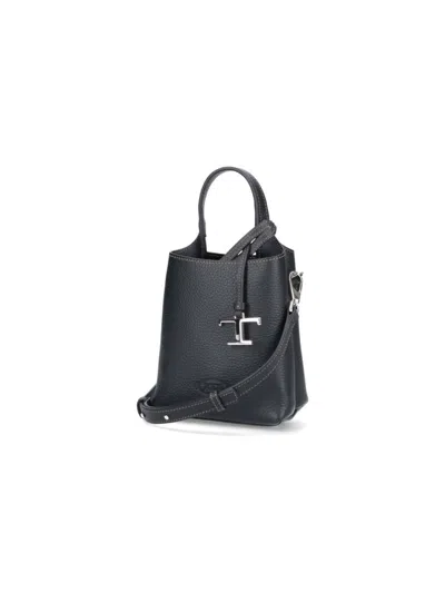 Tod's Structured Pebbled Texture Bag With Silver-tone Hardware