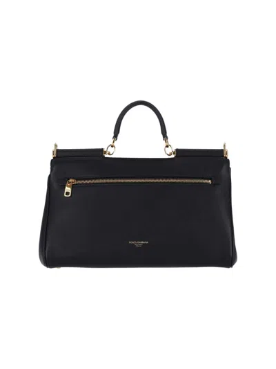 Dolce & Gabbana Structured Black Calfskin Handbag