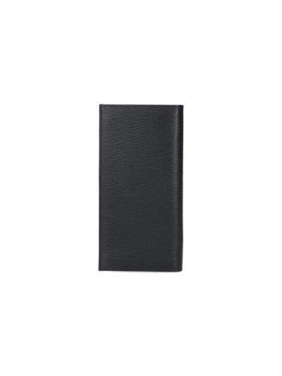 Ferragamo Half-fold Wallet In Black