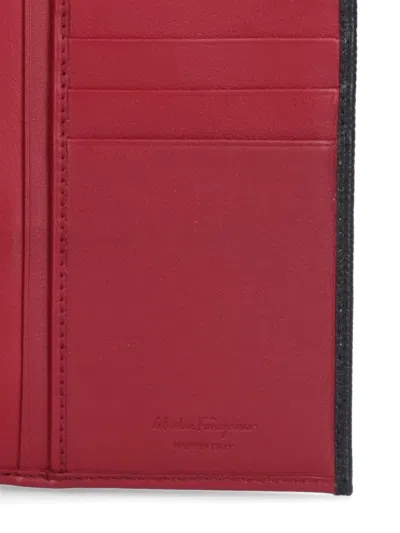 Ferragamo Half-fold Wallet In Black