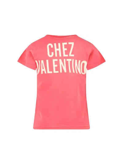 Valentino Panther Lady Graphic Print Crew Neck T-shirt In Red
