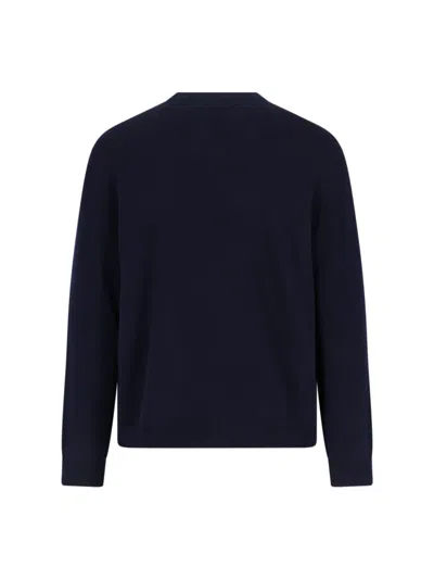 Apc A.p.c. Blue Check Pattern Virgin Wool Sweater In Multi