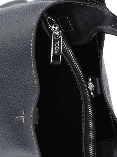Tod's Structured Textured Leather Shoulder Bag