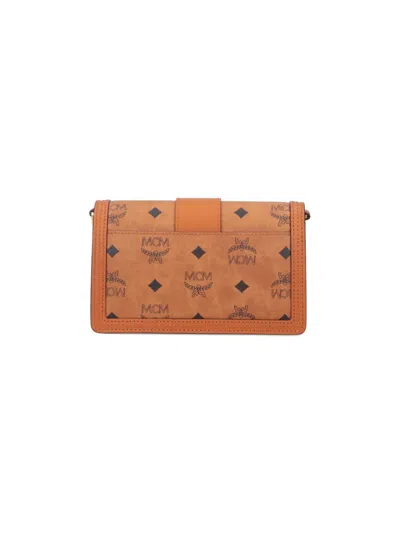 Mcm "tracy" Medium Shoulder Bag "visetos" Brown