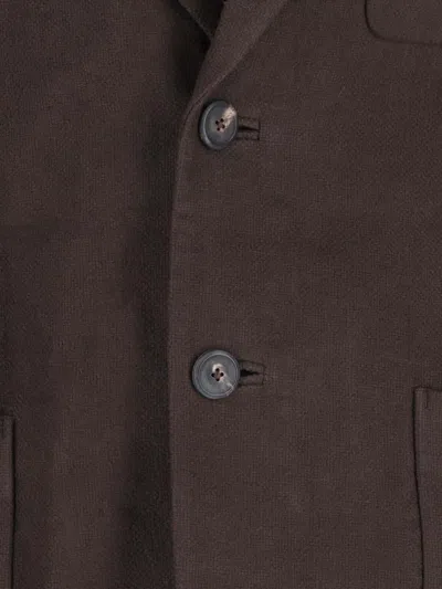 Our Legacy Linen Single Breasted Blazer, Brown, Notch Lapel In Brown