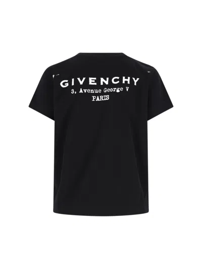 Givenchy Black Cotton Jersey Crewneck T-shirt In Black