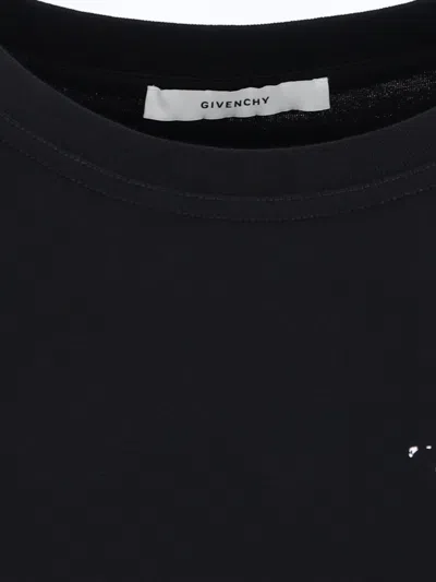 Givenchy Black Cotton Jersey Crewneck T-shirt In Black