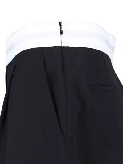 Alexander Wang High-waisted Black Trousers With Contrast Elastic Waistband In Black