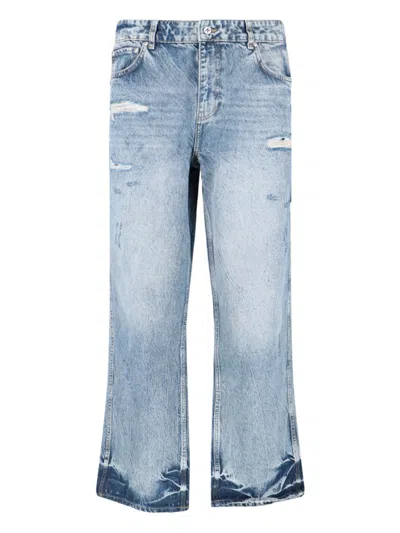 Represent Straight Leg Trousers With Distressed Style