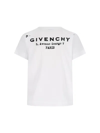 Givenchy Regular Fit Cotton T-shirt With Logo Design In White