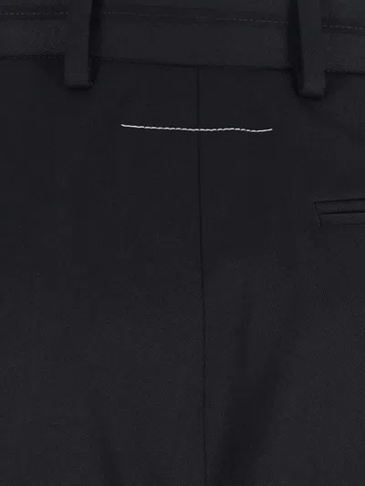 Mm6 Maison Margiela Mm6 By Maison Margiela Wide-leg Black Wool Blend Trousers