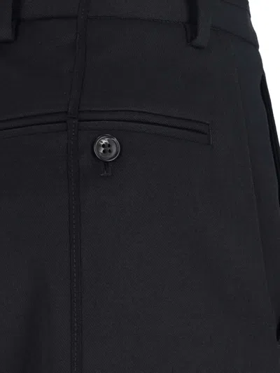 Mm6 Maison Margiela Mm6 By Maison Margiela Wide-leg Black Wool Blend Trousers