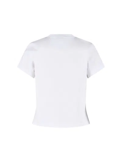 Alexander Wang Cotton Shrunken Logo T-shirt In White