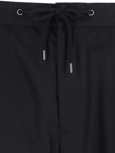 Giorgio Armani Trousers Featuring Elastic Waistband And Pockets In Black