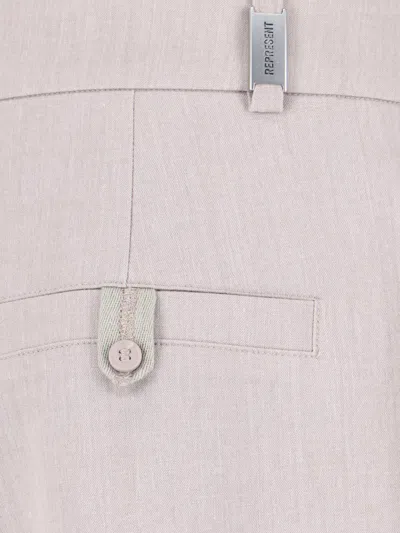 Represent Beige Tailored Pants With Medium Waist In Gray
