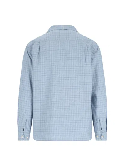 Sunflower Pocket Shirt" Checked Shirt Light Blue In Blue