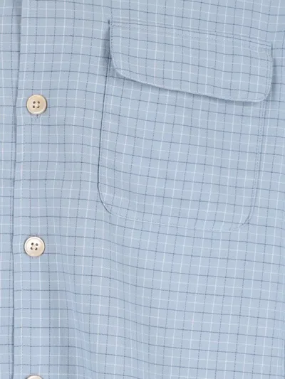 Sunflower Pocket Shirt" Checked Shirt Light Blue In Blue