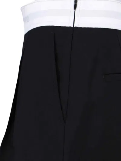 Alexander Wang High-waisted Black Wool Shorts With Elastic Waist