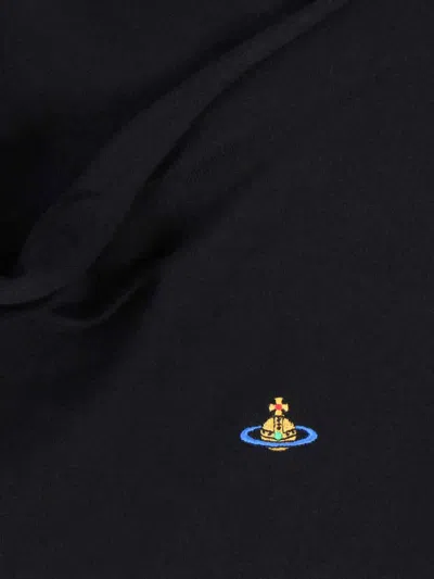 Vivienne Westwood Black Cotton And Cashmere Orb Sweater
