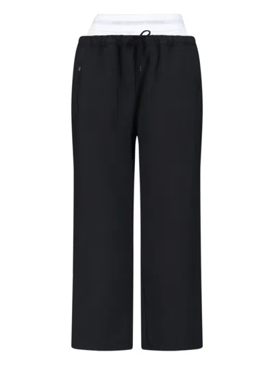 Alexander Wang High-waisted Wide-leg Sweatpants