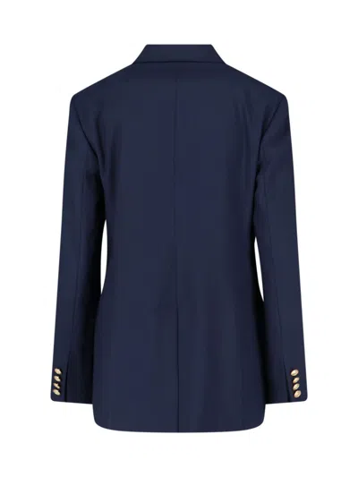 Polo Ralph Lauren Tailored Double-breasted Jacket With Gold Buttons In Blue