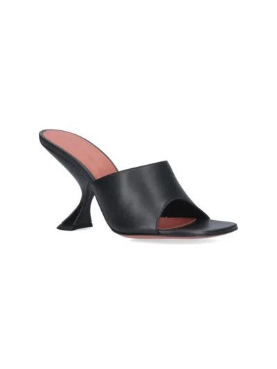 Amina Muaddi 90mm Lupita Sculpted Heel Sandals