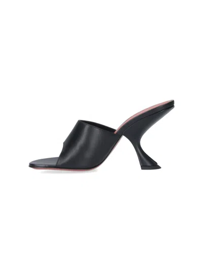 Amina Muaddi 90mm Lupita Sculpted Heel Sandals