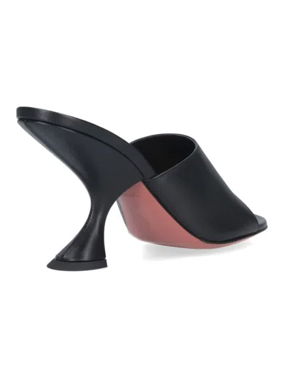 Amina Muaddi 90mm Lupita Sculpted Heel Sandals