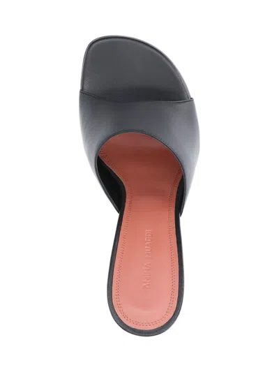 Amina Muaddi 90mm Lupita Sculpted Heel Sandals