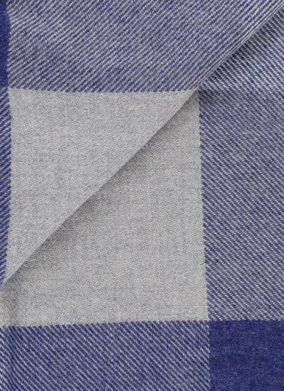 Brunello Cucinelli Check Print Wool And Cashmere Blend Scarf