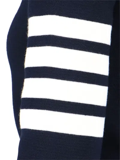 Thom Browne Crewneck Sweater With Signature '4-bar' Detail