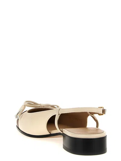 Valentino Valet Du Roi Leather Slingback Ballerina Flat In Nude
