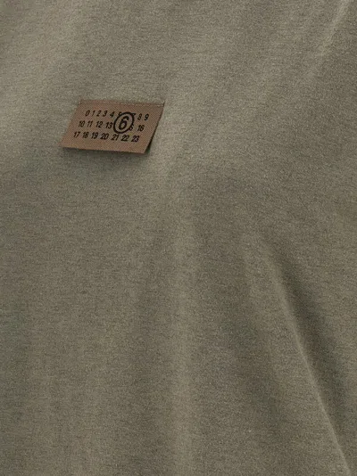 Mm6 Maison Margiela Mm6 By Maison Margiela Numeric Signature Patch T-shirt In Gray