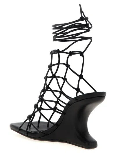Rick Owens 80mm Web Cantilever Leather Sandals