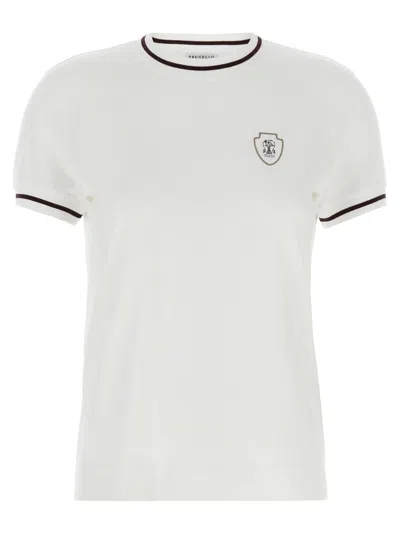 Brunello Cucinelli Embroidered-detail Cotton T-shirt