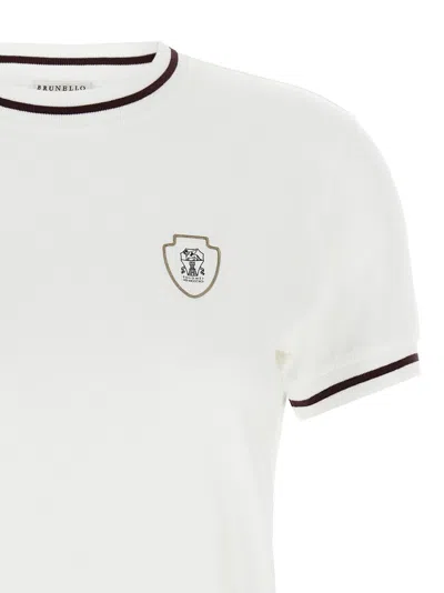 Brunello Cucinelli Embroidered-detail Cotton T-shirt