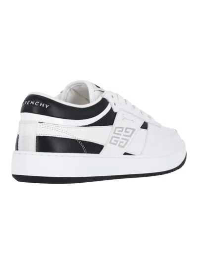 Givenchy White Leather Sneakers With Distinctive Logo In White