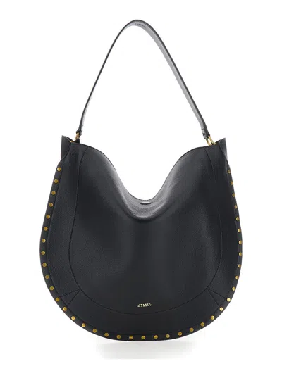 Isabel Marant Oskan Hobo Soft Shoulder Bag In Black