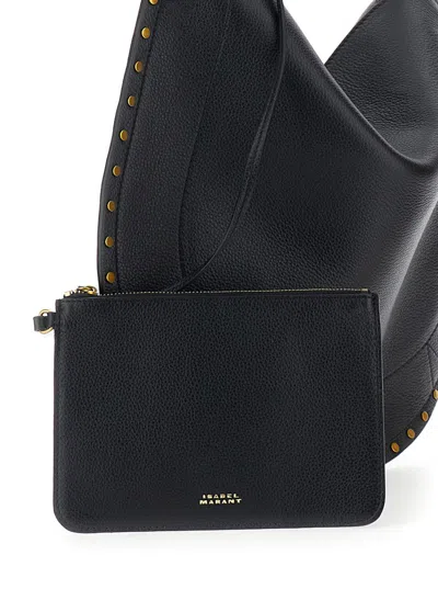 Isabel Marant Oskan Hobo Soft Shoulder Bag In Black