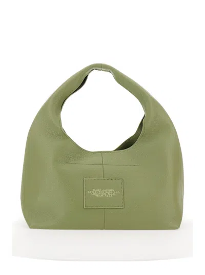 Marc Jacobs Soft Leather Shoulder Bag With Cut-out Handle In Green