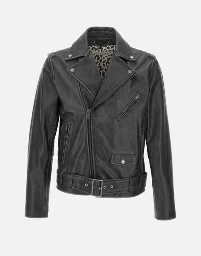 Golden Goose Golden Biker Jacket In Black