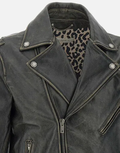 Golden Goose Golden Biker Jacket In Black
