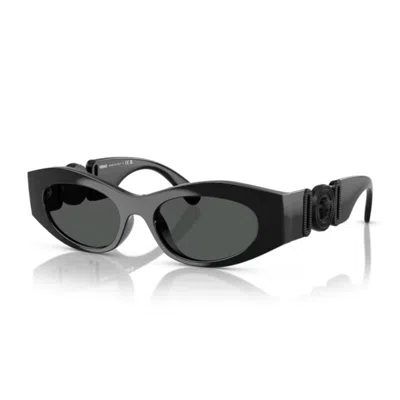 Versace 54mm Irregular Sunglasses In Black