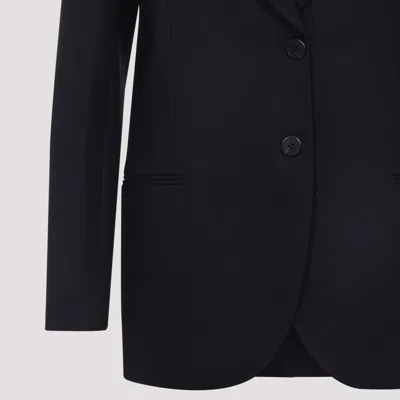 Prada Wool Jacket Notched Collar In Blue
