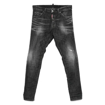 Dsquared2 Straight Fit Trousers With Belt Loops In Multi