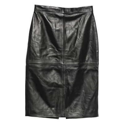 Iro Lambskin Panelled Skirt In Black