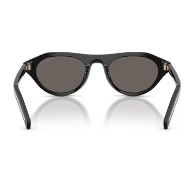 Prada Womens Black Pr B15s Oval-frame Acetate Sunglasses In Black