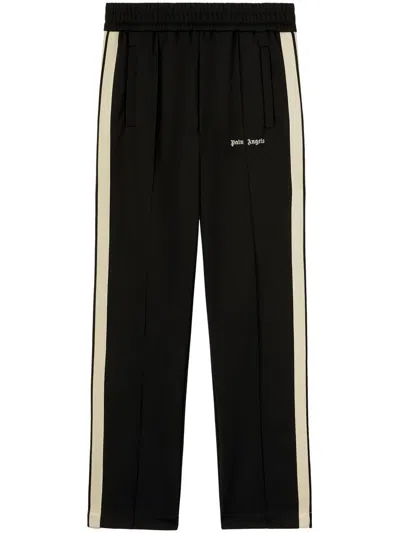 Palm Angels Logo-printed Elasticated Waist Track Pants In Black